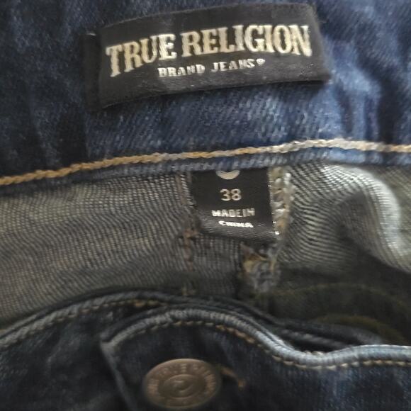 True Religion Bootcut Jeans Womens‎ Dark Wash Denim Zipper Pocket Detail - Picture 11 of 12